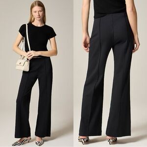 NWT J CREW Wide-leg pant in stretch ponte in black